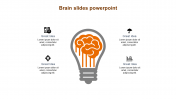 Brain Slides PowerPoint Template Presentation-Bulb Model